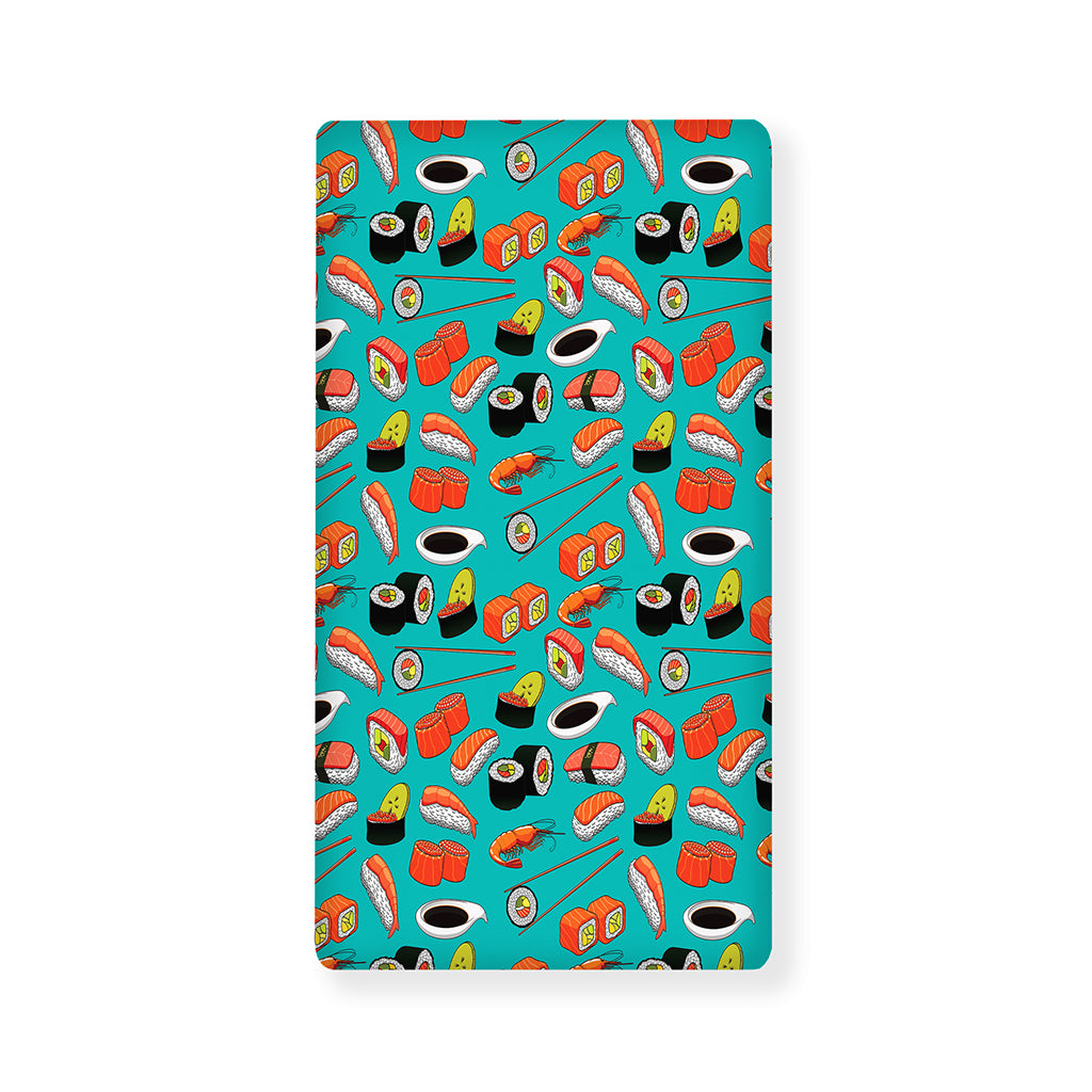 Japanese Sushi And Rolls Pattern Print Baby Crib Sheet