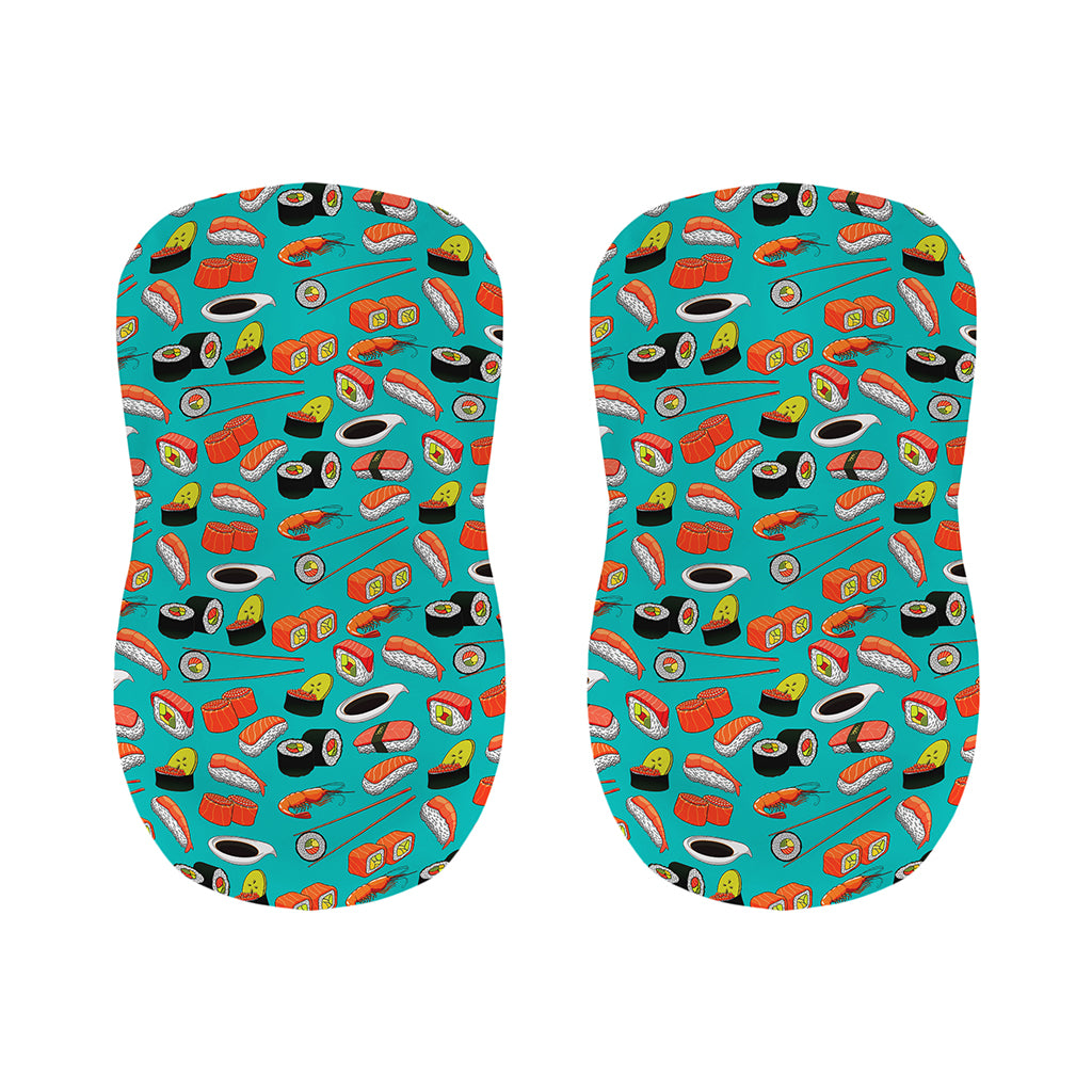 Japanese Sushi And Rolls Pattern Print Bar Stool Covers