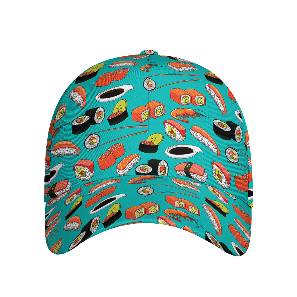 Japanese Sushi And Rolls Pattern Print Baseball Cap