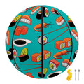 Japanese Sushi And Rolls Pattern Print Basketball