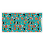 Japanese Sushi And Rolls Pattern Print Beach Towel