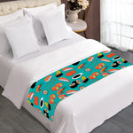 Japanese Sushi And Rolls Pattern Print Bed Runner