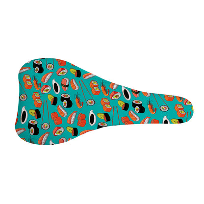 Japanese Sushi And Rolls Pattern Print Bicycle Seat Cover
