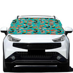 Japanese Sushi And Rolls Pattern Print Car Windshield Snow Cover