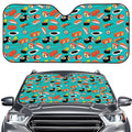 Japanese Sushi And Rolls Pattern Print Car Windshield Sun Shade