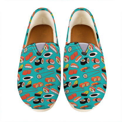 Japanese Sushi And Rolls Pattern Print Casual Shoes