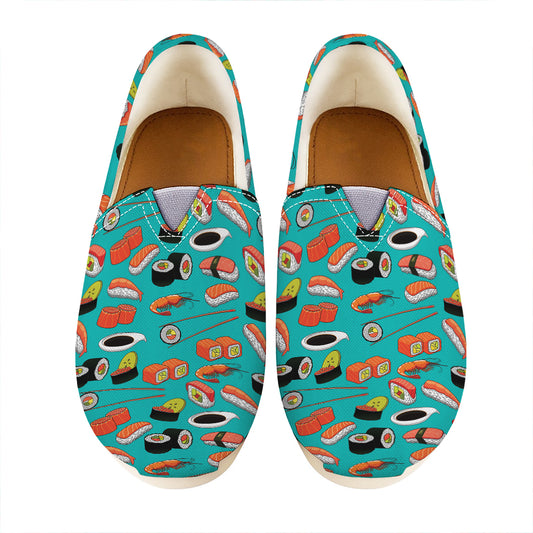Japanese Sushi And Rolls Pattern Print Casual Shoes
