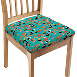 Japanese Sushi And Rolls Pattern Print Chair Cushion Cover
