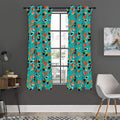 Japanese Sushi And Rolls Pattern Print Grommet Curtain Panels