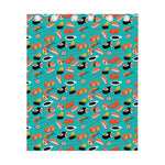Japanese Sushi And Rolls Pattern Print Curtain