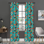 Japanese Sushi And Rolls Pattern Print Curtain