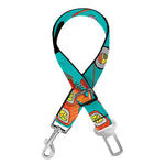 Japanese Sushi And Rolls Pattern Print Dog Seat Belt