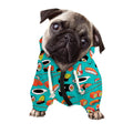 Japanese Sushi And Rolls Pattern Print Dog Zip Up Hoodie