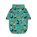 Japanese Sushi And Rolls Pattern Print Dog Zip Up Hoodie