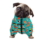 Japanese Sushi And Rolls Pattern Print Dog Zip Up Jacket