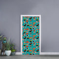 Japanese Sushi And Rolls Pattern Print Door Sticker