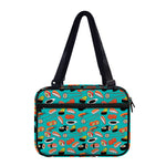 Japanese Sushi And Rolls Pattern Print Double Strap Bible Bag