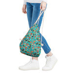 Japanese Sushi And Rolls Pattern Print Drawstring Bag