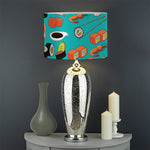 Japanese Sushi And Rolls Pattern Print Drum Lamp Shade