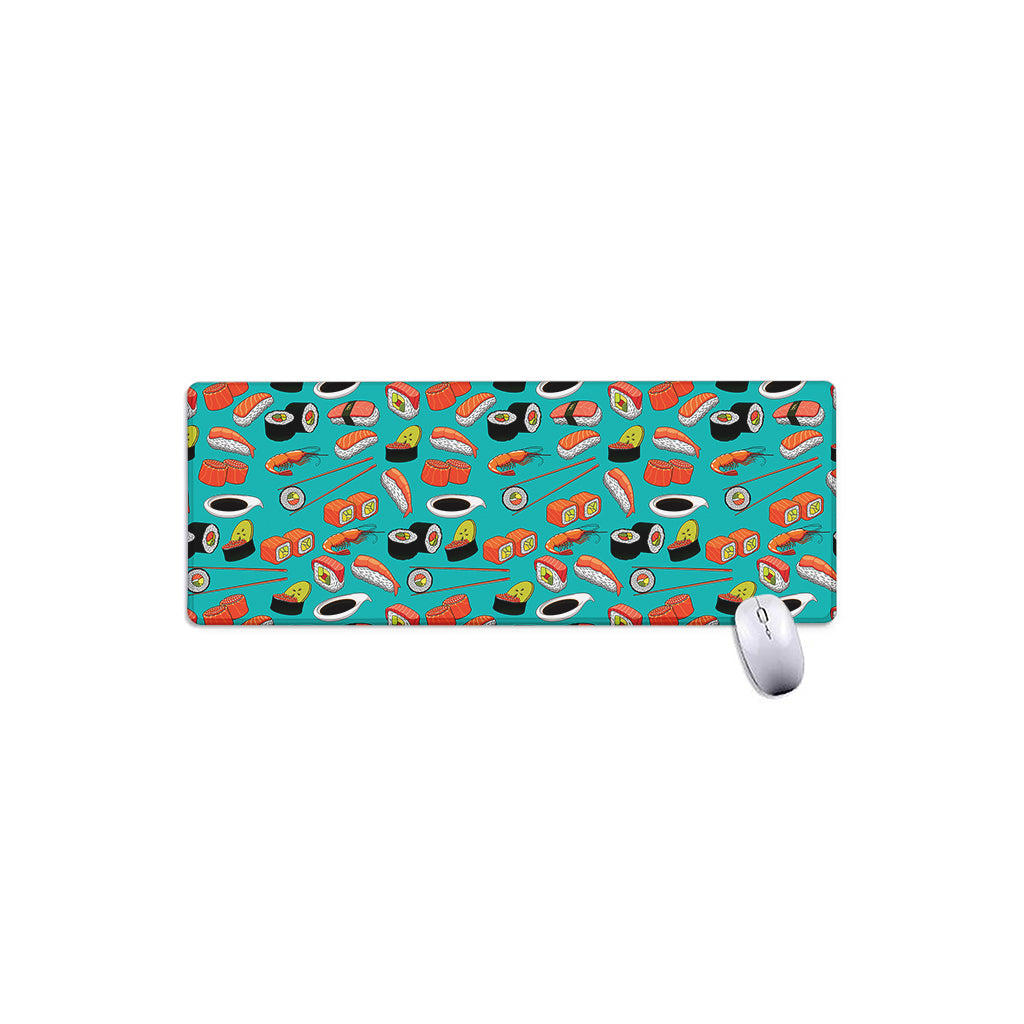 Japanese Sushi And Rolls Pattern Print Extended Mouse Pad