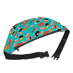 Japanese Sushi And Rolls Pattern Print Fanny Pack