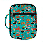 Japanese Sushi And Rolls Pattern Print Front Pocket Bible Bag