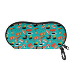 Japanese Sushi And Rolls Pattern Print Glasses Case