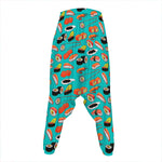 Japanese Sushi And Rolls Pattern Print Hammer Pants