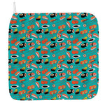 Japanese Sushi And Rolls Pattern Print Hand Towel