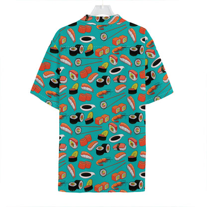 Japanese Sushi And Rolls Pattern Print Hawaiian Shirt