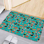 Japanese Sushi And Rolls Pattern Print Indoor Door Mat