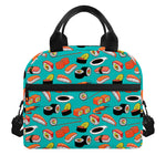 Japanese Sushi And Rolls Pattern Print Insulated Lunch Bag