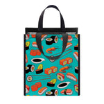Japanese Sushi And Rolls Pattern Print Insulated Lunch Tote