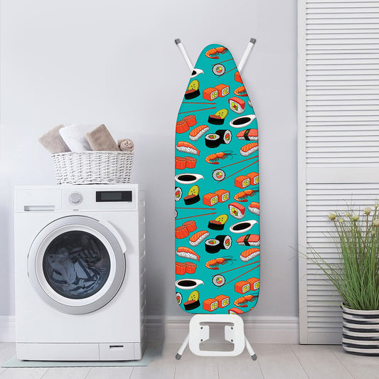 Japanese Sushi And Rolls Pattern Print Ironing Board Cover