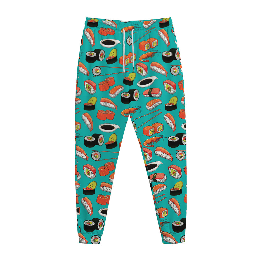 Japanese Sushi And Rolls Pattern Print Jogger Pants