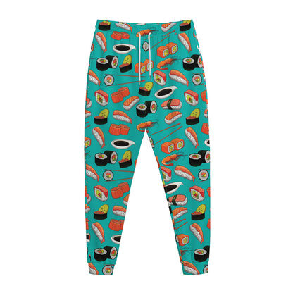 Japanese Sushi And Rolls Pattern Print Jogger Pants