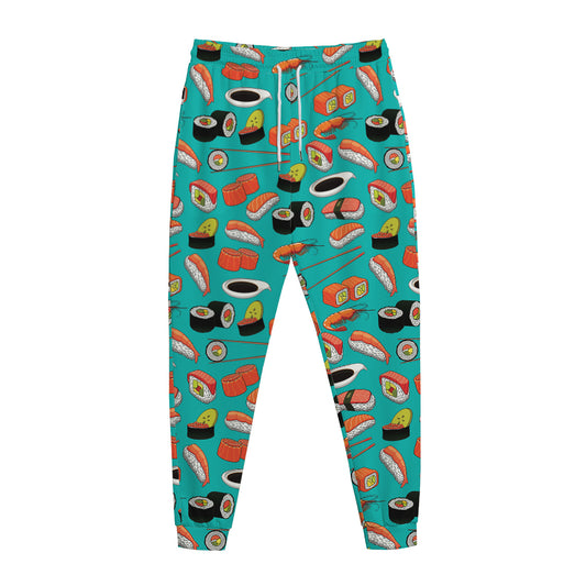 Japanese Sushi And Rolls Pattern Print Jogger Pants