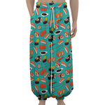 Japanese Sushi And Rolls Pattern Print Lantern Pants