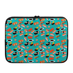 Japanese Sushi And Rolls Pattern Print Laptop Sleeve
