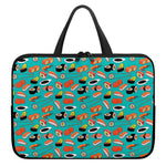 Japanese Sushi And Rolls Pattern Print Laptop Sleeve With Handle