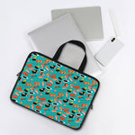 Japanese Sushi And Rolls Pattern Print Laptop Sleeve With Handle