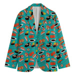 Japanese Sushi And Rolls Pattern Print Men's Blazer