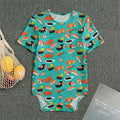 Japanese Sushi And Rolls Pattern Print Men's Bodysuit