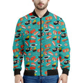 Japanese Sushi And Rolls Pattern Print Men's Bomber Jacket