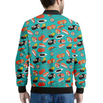 Japanese Sushi And Rolls Pattern Print Men's Bomber Jacket