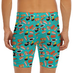 Japanese Sushi And Rolls Pattern Print Men's Long Boxer Briefs