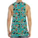 Japanese Sushi And Rolls Pattern Print Men's Muscle Tank Top