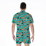 Japanese Sushi And Rolls Pattern Print Men's Rompers