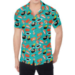 Japanese Sushi And Rolls Pattern Print Men's Shirt