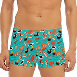 Japanese Sushi And Rolls Pattern Print Men's Short Boxer Briefs